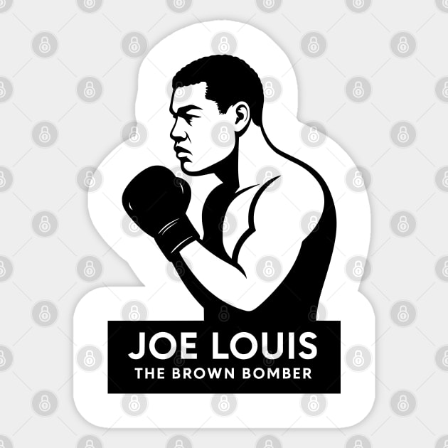 Joe Louis "The Brown Bomber" Sticker by UrbanLifeApparel